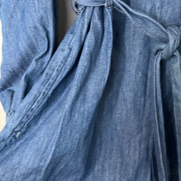 Free People Tangled in Willows Denim Romper Shorts M - Picture 4 of 7